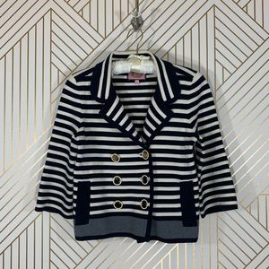 Juicy Couture Navy & Ivory Blazer Jacket